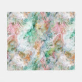 Ocean Abstract Watercolor Grunge Pattern  Fleecedecke (Vorderseite (Horizontal))