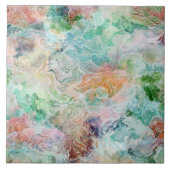 Ocean Abstract Watercolor Grunge Pattern Fliese (Vorderseite)