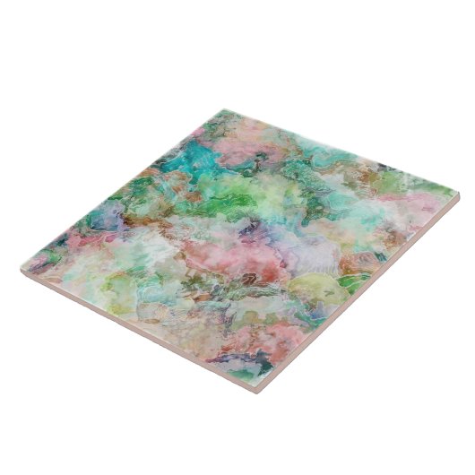 Ocean Abstract Watercolor Grunge Pattern Fliese (Seite)