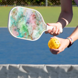 Ocean Abstract Watercolor Grunge Pattern  Pickleball Schläger