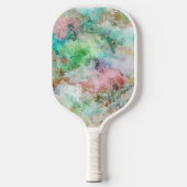Ocean Abstract Watercolor Grunge Pattern  Pickleball Schläger (Vorderseite)