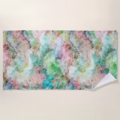 Ocean Abstract Watercolor Grunge Pattern  Strandtuch (Vorderseite)