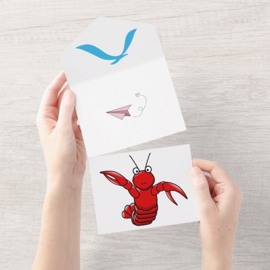 Ocean Adventure Birthday - Flat Card All In One Einladung (Abreißtisch)