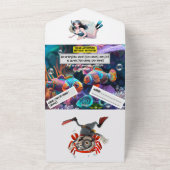 Ocean Adventure Birthday - Flat Card All In One Einladung (Außenbereich)