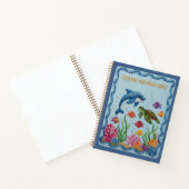 Ocean Adventures Embroidered Dolphin & Turtle Notizblock (Innenseite)