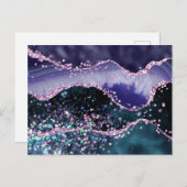 *~* Ocean Agate Celestial GLITZER AP8 Postkarte (Vorne/Hinten)