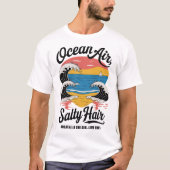 Ocean Air Salty Hair Surf Beach Design T-Shirt (Vorderseite)