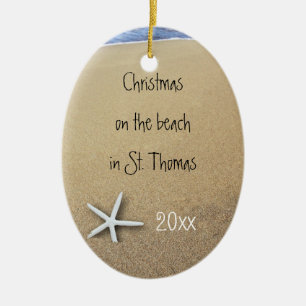 Ocean and Beach Paare Tropical Keepake Ornament