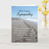 Ocean and Footprints Sympathy Card Karte (Gelbe Blume)