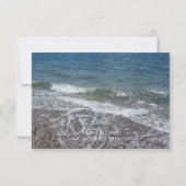 Ocean and Sandy Beach Brautparty Einladung (Rückseite)