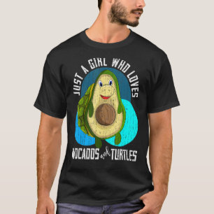 Ocean Animal Avocado Girls Niedlich Pet Turtle T-Shirt