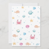 Ocean Animal Birthday Time Capsul Message Card Dankeskarte (Rückseite)