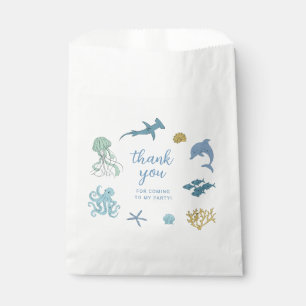 Ocean Animal Blue Birthday Party Geschenktütchen