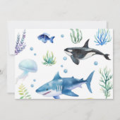 Ocean Animal Boy Birthday Foto Danke, Card Dankeskarte (Rückseite)