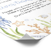 Ocean Animal Boy Geburtstag Time Kapsel Zeichen Poster (Ecke)