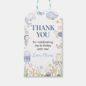 Ocean Animal Boy Under Sea Birthday Danke Geschenkanhänger (Vorderseite)