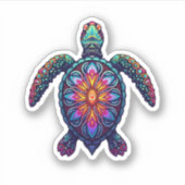 Ocean Animal Gefärbte Krawatte Tribal Sea Animal M Aufkleber (Vorderseite)