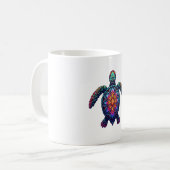 Ocean Animal Gefärbte Krawatte Tribal Sea Animal M Kaffeetasse (Vorderseite Links)