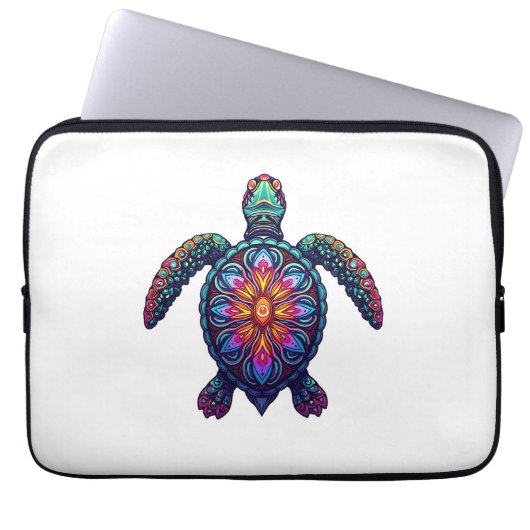 Ocean Animal Gefärbte Krawatte Tribal Sea Animal M Laptopschutzhülle (Vorderseite)