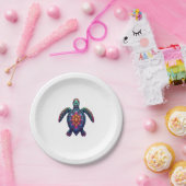 Ocean Animal Gefärbte Krawatte Tribal Sea Animal M Pappteller (Party)