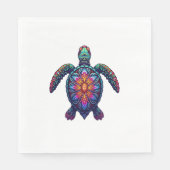 Ocean Animal Gefärbte Krawatte Tribal Sea Animal M Serviette (Vorderseite)