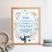 Ocean Animal Kindergeburtstag Time Kapsel Poster