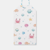 Ocean Animal Pastel Girl Birthday Danke Tag Geschenkanhänger (Rückseite)