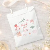 Ocean Animal Pink Birthday Party Geschenktütchen (Ausgeschnitten)