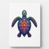 Ocean Animal Tie Dye Tribal Sea Animal Maori Turtl Fotoplatte (Vorderseite)