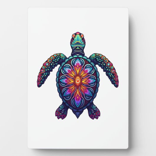 Ocean Animal Tie Dye Tribal Sea Animal Maori Turtl Fotoplatte (Vorderseite)