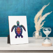 Ocean Animal Tie Dye Tribal Sea Animal Maori Turtl Fotoplatte (Seite)