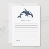 Ocean Animals 1st Birthday Time Kapselnotiz Karte (Vorderseite)