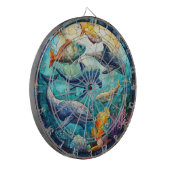 Ocean Animals Art Dartboard Dartscheibe (Vorderseite Links)