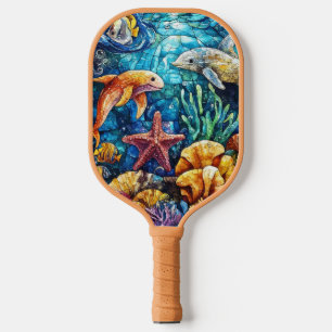 Ocean Animals Art Pickleball Paddle