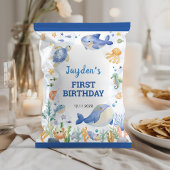 Ocean Animals Boy Birthday Chip Bag Wrapper Flyer