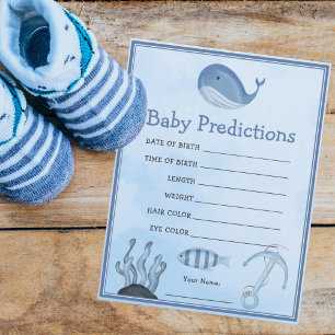 Ocean Animals Coastal Blue Baby Shower Vorhersagen