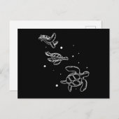 Ocean Animals Cute Swimming Turtles Postkarte (Vorne/Hinten)