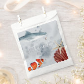Ocean Animals Fish Muscheln Party Blue Vielen Dank Geschenktütchen (Ausgeschnitten)