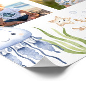 Ocean Animals Kindergeburtstag Foto Milestone Zeic Poster (Ecke)