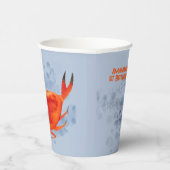 Ocean Animals Kindergeburtstag Party Blue Name on Pappbecher (Rechts)