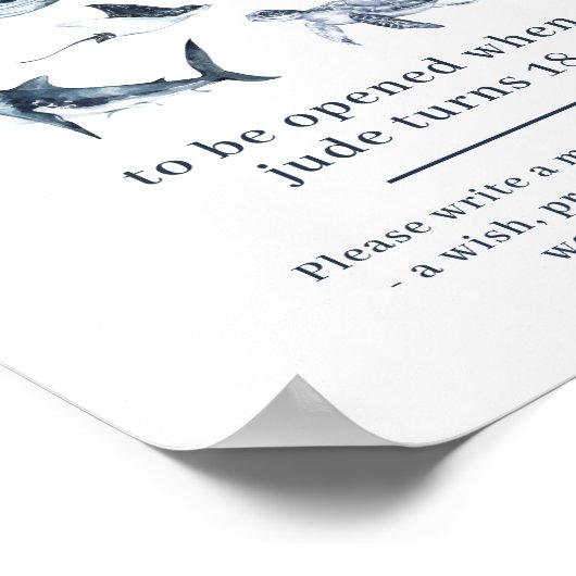 Ocean Animals Time Kapsel Poster (Ecke)