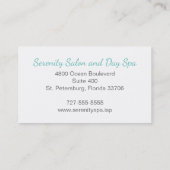 Ocean Aqua Blue Abstrakt Watercolor Visitenkarte (Rückseite)