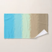 Ocean Aqua Blue Jade Beige Brown Creme Badhandtuch Set (Handtuch)
