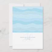Ocean Aqua Blue Wedding Einladung (Rückseite)