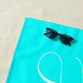 Ocean Aqua Monogram Yoga Matttuch Strandtuch (Beispiel)