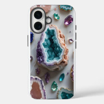 Ocean Aquamarin Geode with Amethyst Gems - Crystal