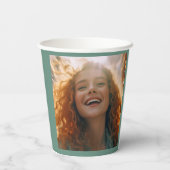 Ocean Aquamarin Happy Birthday Paper Cups Pappbecher (Rückseite)