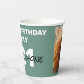 Ocean Aquamarin Happy Birthday Paper Cups Pappbecher (Links)