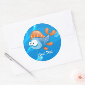 Ocean Aquatic Funny Funny Fish Custom Aufkleber (Umschlag)