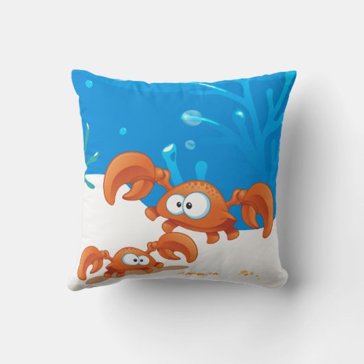 Ocean Aquatic Niedlich Crab Kissen (Rückseite)